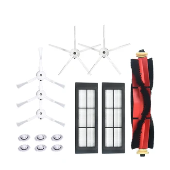 

5 Side Brush + 1 Roller Brush + 2 Filter Net + 6 Filter s for Xiaomi S6 S5 E35 E2 Robot Vacuum Cleaner Replacement Parts