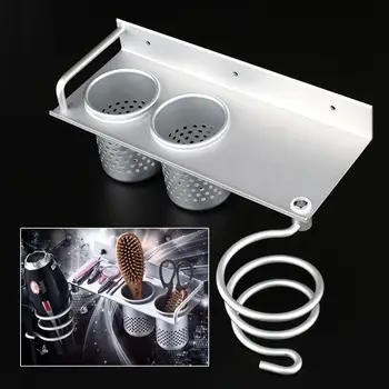 

Holder Shelf Bathroom Storage Hair Dryer Holder Beauty Rack Bathroom Wall Mounted