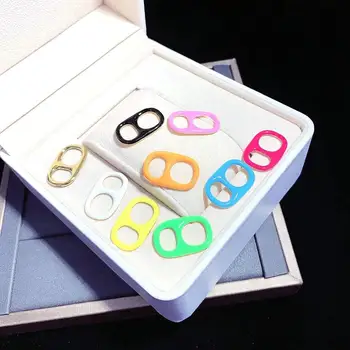 

10PCS, New Enamel Double Hole Buckle Beads Mask Metal Beads For Earring Necklace Bracelet Making