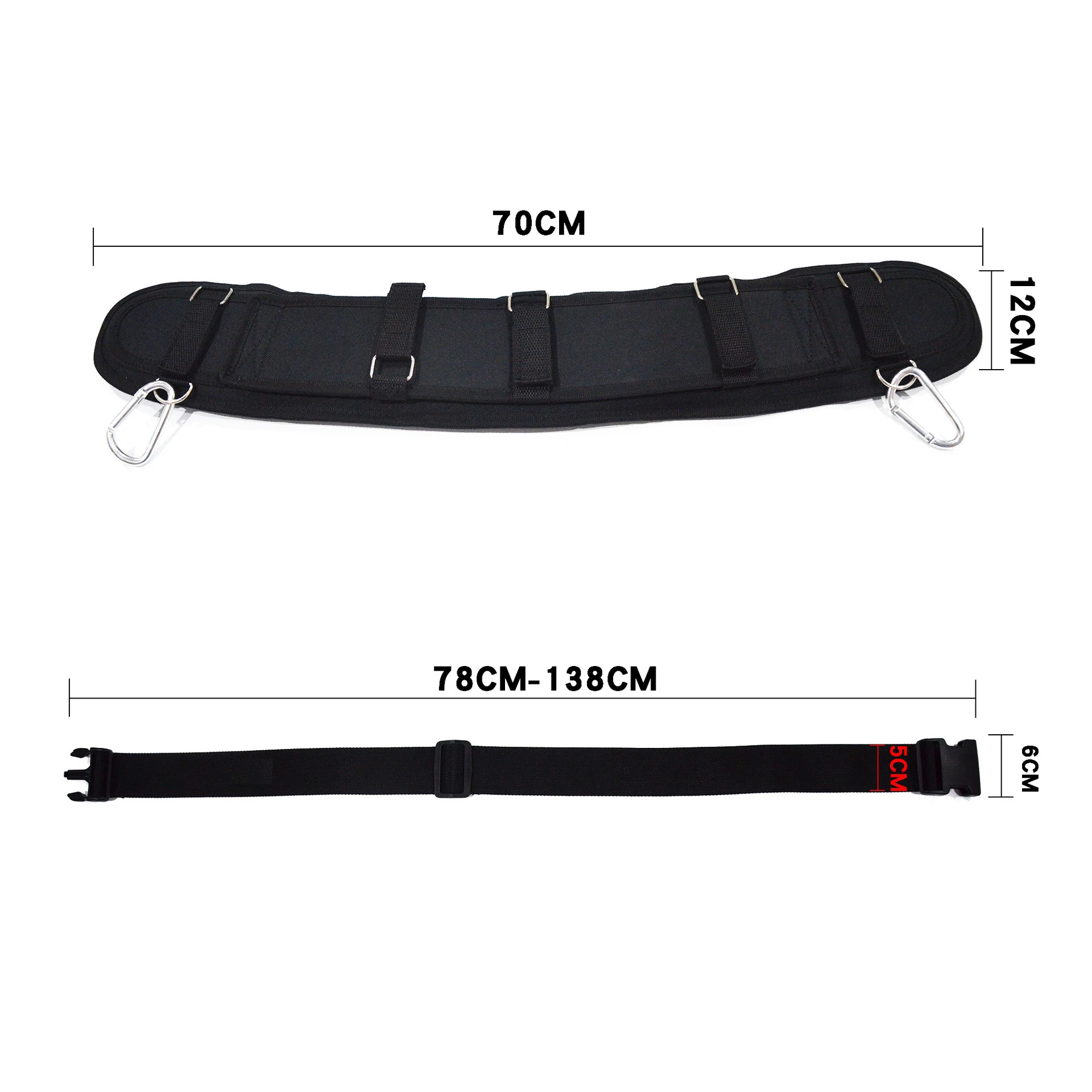 Tool Waist Belt Padded Nail Pocket Apron Padded Duty Heavy Adjustablefor DIY Electrician Carpenter Joiner Reducing Waist Weight 5