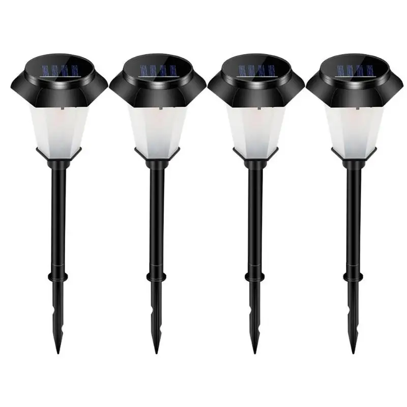 

4pcs LED Soft Light Control Solar Flame Light Dance Flame Design Outdoor Waterproof Garden Torch Lamp Ground Light Garden