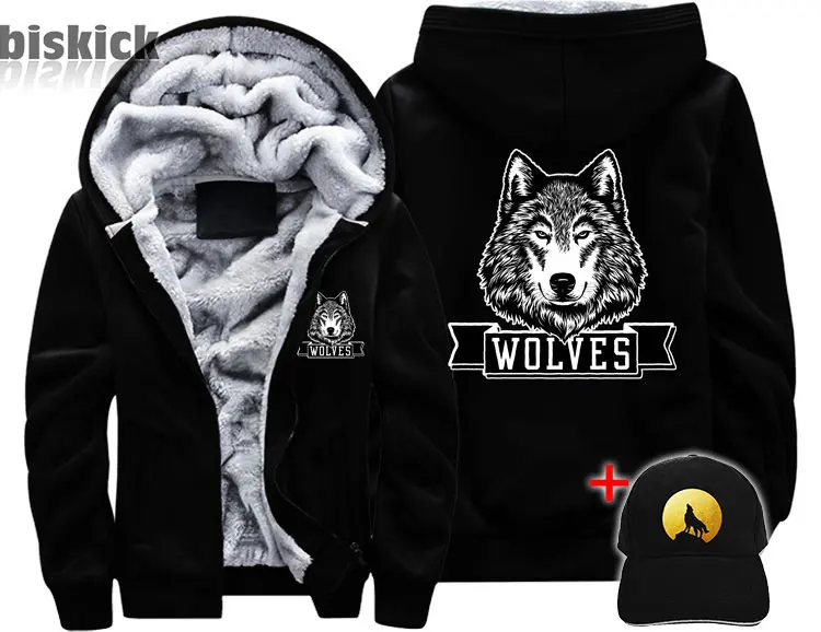 Wolf Veste loup regard одежда для мужчин wo men wolf dream плотное пальто куртка зимняя теплая Толстовка Топ толстовки - Цвет: Style 23 Asian size