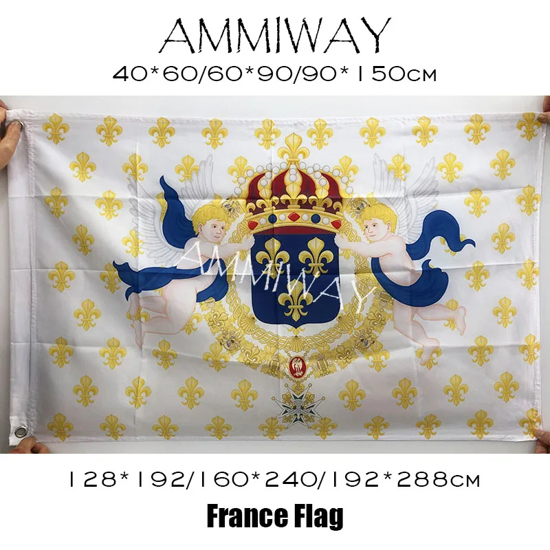 Флаги и баннеры AMMIWAY односторонние Королевский стандарт короля Франции 1643 1765