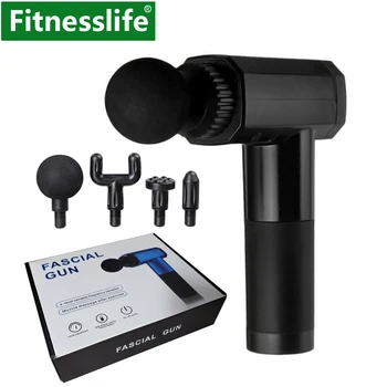 

Muscle Massage Fascia Gun Physiotherapy Health Massage Rechargeable Deep Relaxation Device with 4 Heads Box High Frequency