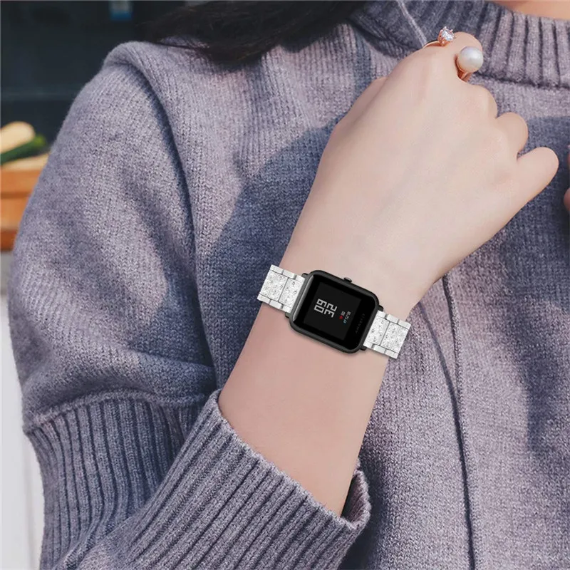 HIPERDEAL Смарт аксессуары Amazfit Bip замена металлический кристалл ремешок для часов Ремешок Для Xiaomi Huami Amazfit Bip Молодежные часы