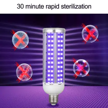 

168LED 60W E27 Portable Sterilize UV-C Light Germicidal UV Bactericidal Sterilization Lamp Disinfection Corn Light Bulb 110V/220