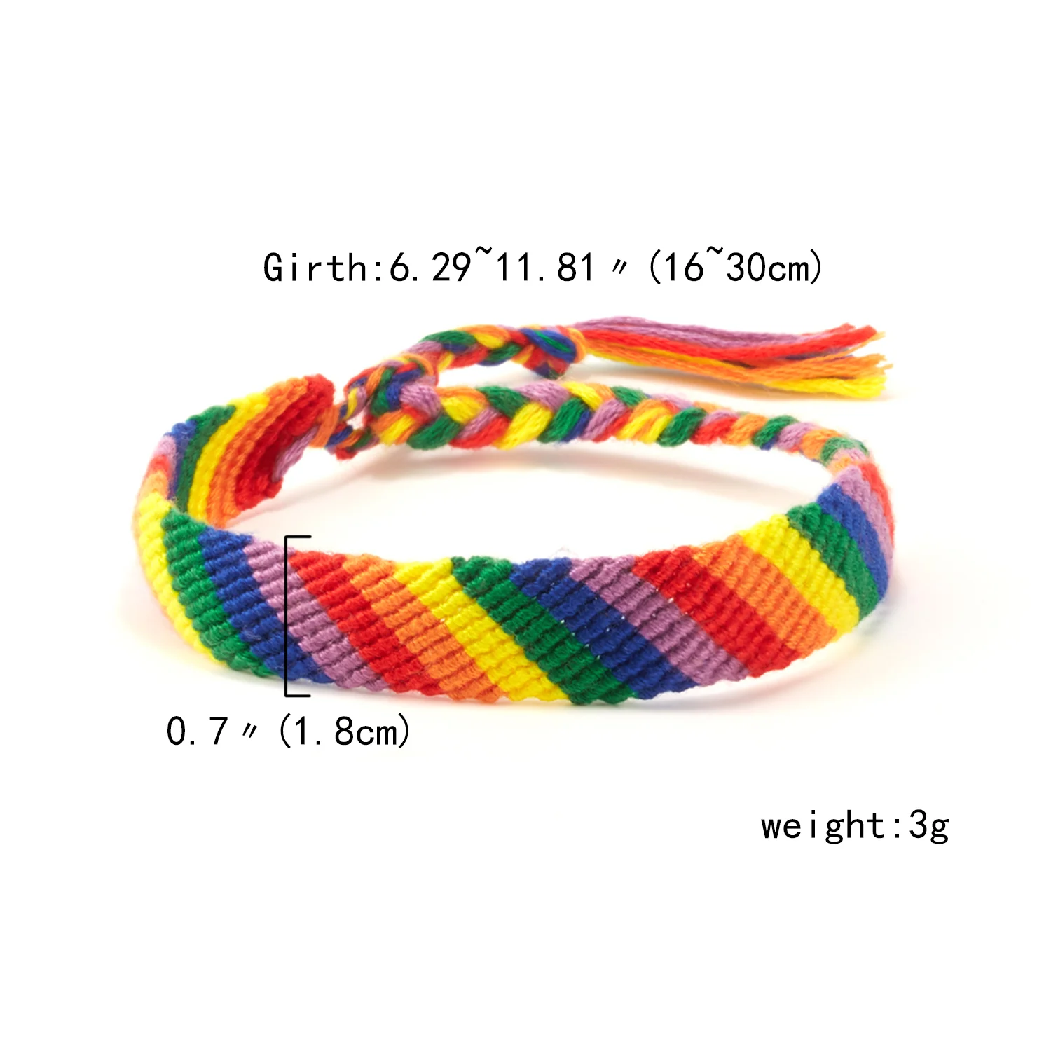 1pc Minimalist Braided Rainbow Bracelets LGBT Pride Armband Bracelet Unisex  Fash