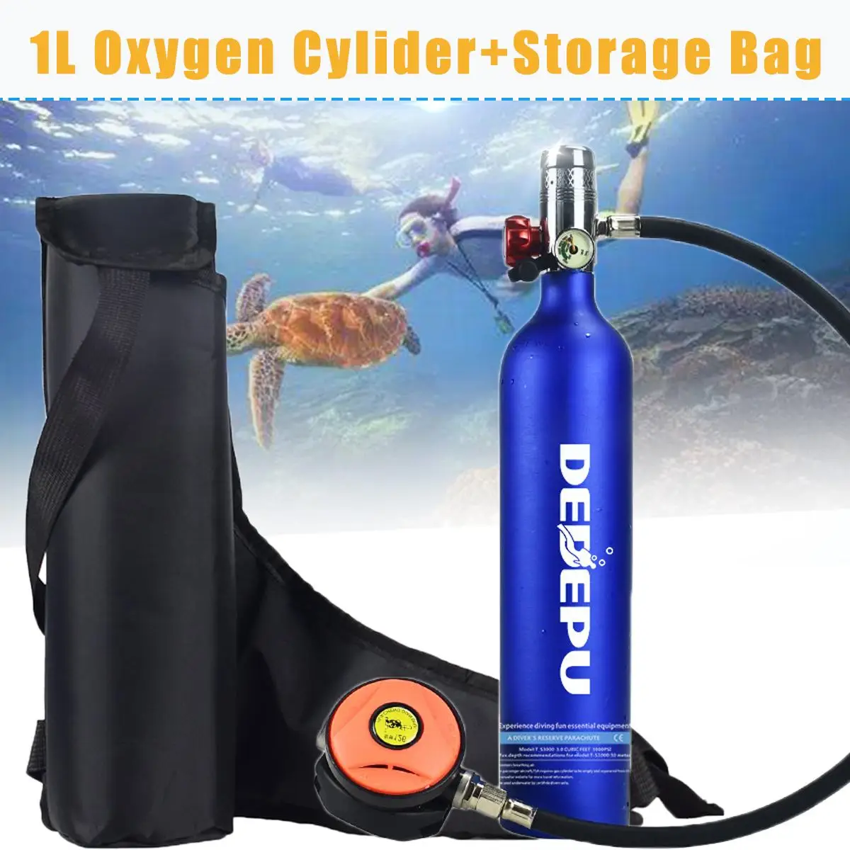 Комплект кислородного баллона для подводного плавания 1 л резервуар дайвинга