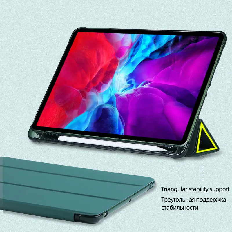 Чехол для iPad 2019 7 10 2 2018 Mini 4 5 2017 Pro 11 2020 Air умный чехол с держателем стилуса