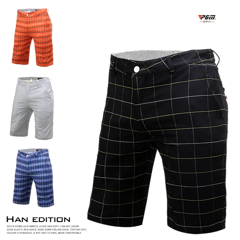 Шорты мужские летние в клетку эластичные тонкие шорты для гольфа дышащие удобные