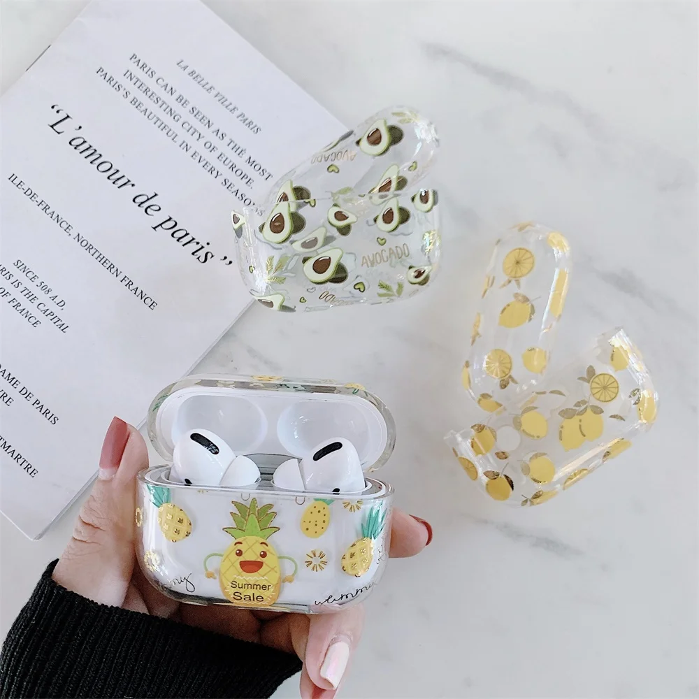 Чехол для наушников с милыми фруктами Apple Airpods Pro чехол INS авокадо Airpod 3 Жесткий из
