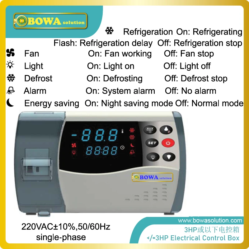 

Встроенный электрический блок управления для 3 л. С. Или меньше-отличный выбор для встроенных кулеров или холодильной камеры, простой в установке и эксплуатации