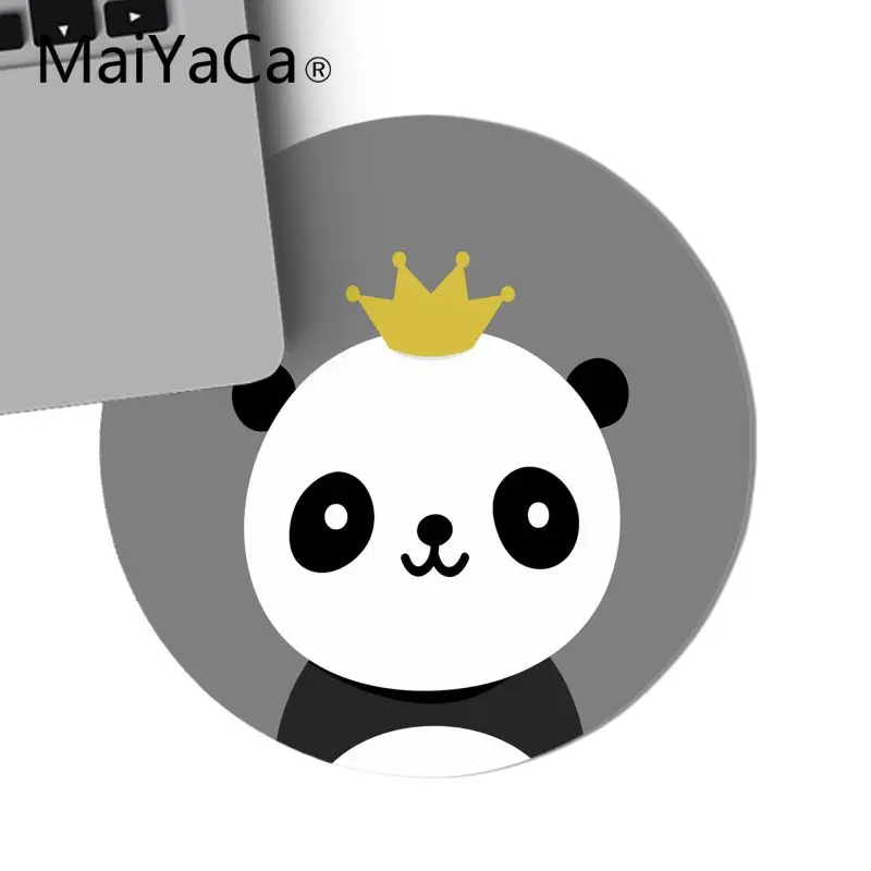 MaiYaCa забавная панда мультфильм комфорт круглый коврик для мыши игровой коврик для мыши клавиатуры игровой мат игровой коврик для мыши Настольный коврик Аниме Коврик для мыши - Цвет: 22X22 CM