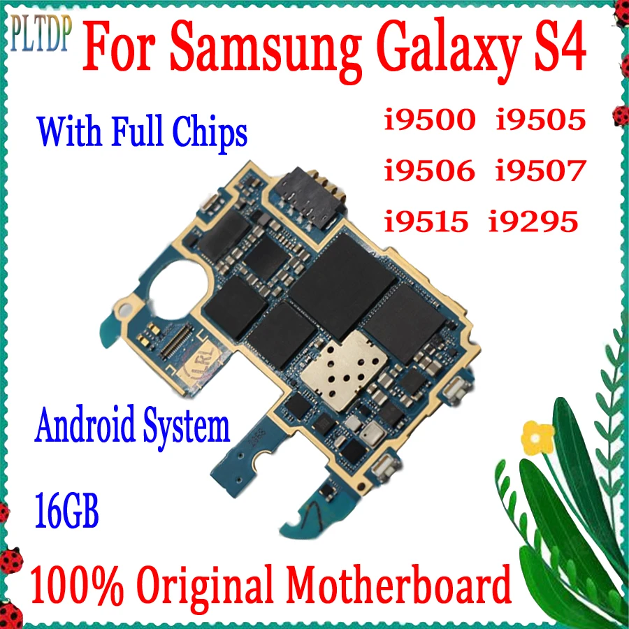 Полностью разблокированная материнская плата для Samsung Galaxy S4 i9500 i9505 100%