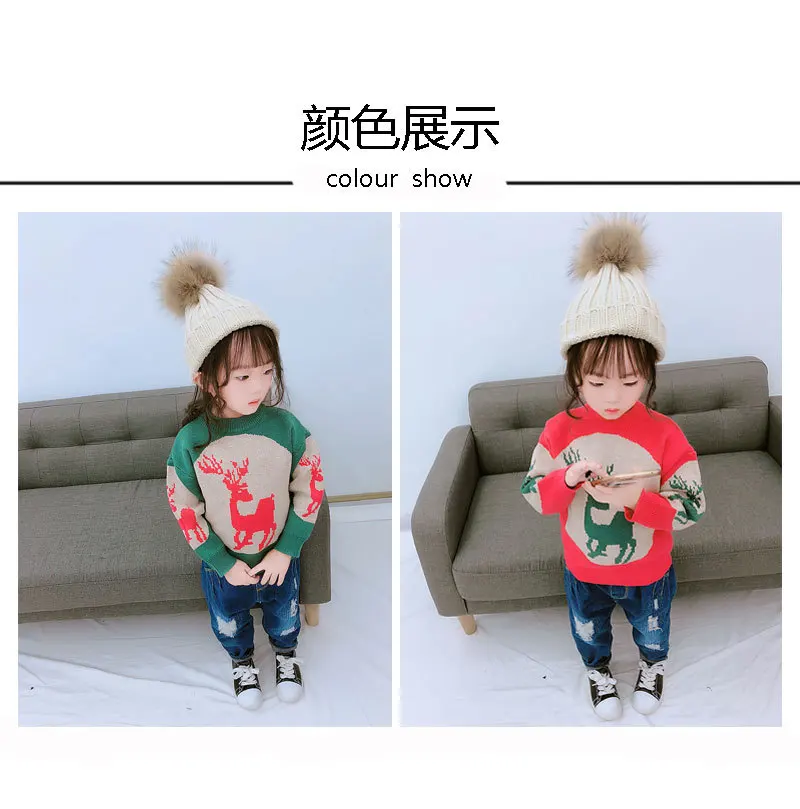 Autumn Clothing Western Style Korean-style Children Baby Half-Turtle-Neck Sweater Pullover Coat Outer Wear Tops G1008