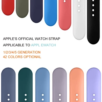 

Band For Apple Watch Series 3 2 1 38MM 42MM Soft Silicone Breathable Replacement Strap Sport Loop for iwatch series 4 40MM 44MM