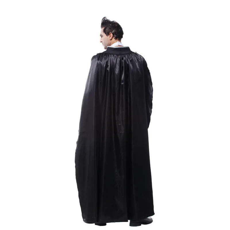 Взрослый мужской костюм вампира на Хэллоуин; маскарадный костюм; вечерние привидение-дьявол; нарядное платье; маскарадная одежда с длинным плащом