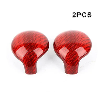 

2x Carbon Fiber Interior Gear Shift Knob Trim Cover For Ford Mustang 2015-2019 Lightweight Durable Clear Texture