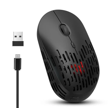 

T38 Hollow Honeycomb 2.4GHz Wireless Gaming Mouse 1600 DPI RGB Light 4 Buttons Rechargeable Optical Mice for PC Computer