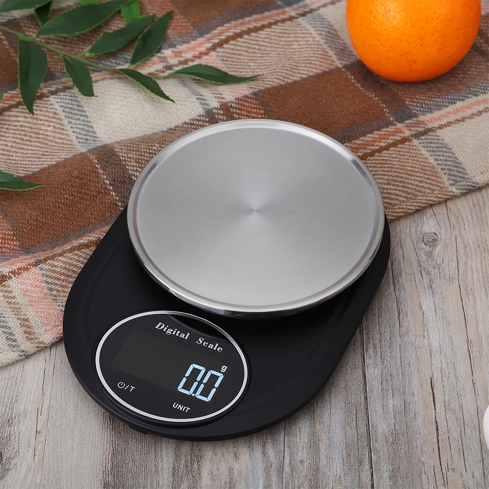 

5Kg/0.1g Mini LCD Digital Kitchen Scale Stainless Steel Food Coffee Weighing Tool Cooking Baking Weight Scale G Oz Lb Tl Kg Ml