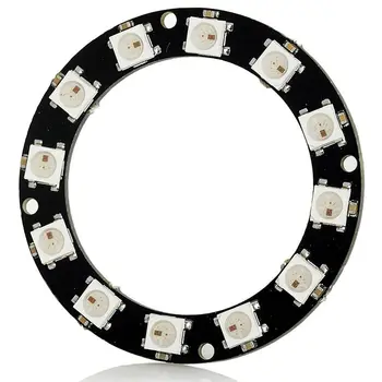 

LED Ws2812 Ring RGB 5050 LEDs Integrated Driver Compatible 12 LEDs-D50Mm
