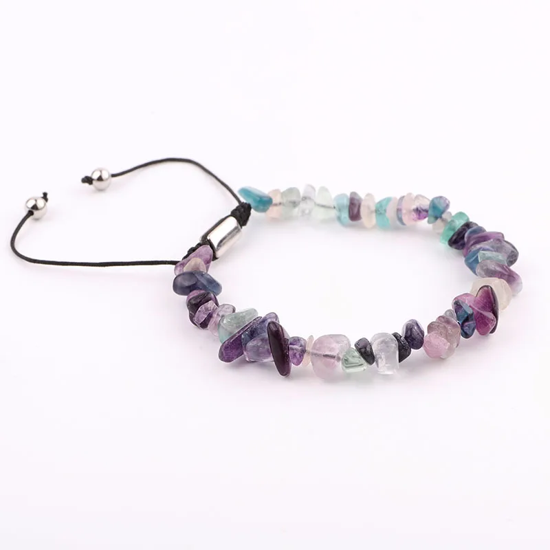 New Fashion Natural Stone Chips Beads Cord Macrame Adjustable Bracelet Jewelry Gift Women - Image 3