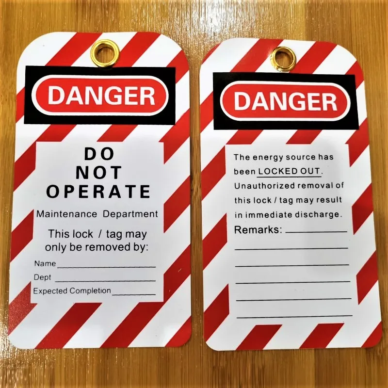 10pcs/lot,waterproof Inspection Lockout Tag , Padlock Tagout Do Not ...