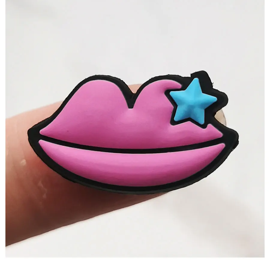 Novelty 1pcs Smiley Rainbow PVC Shoe Charms Sandal Accessories Garden Shoe Buckle Decoration For Kids Party X-mas Gift Croc Jibz