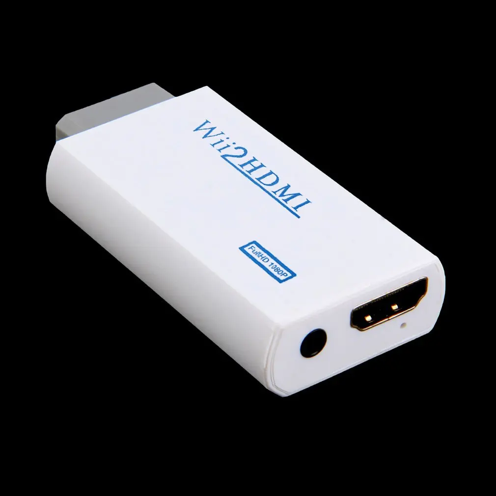 Белый Пластик Wii к HDMI 2HDMI адаптер конвертер Full HD 1080P Масштабирование выходного