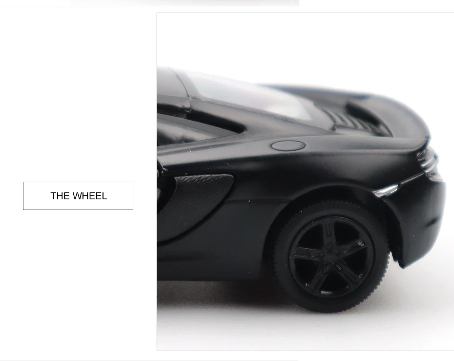 1/36 дверная модель mlaren 650 S, модель автомобиля черного цвета, высокая имитация литья под давлением, модель автомобиля, коллекция для подарков