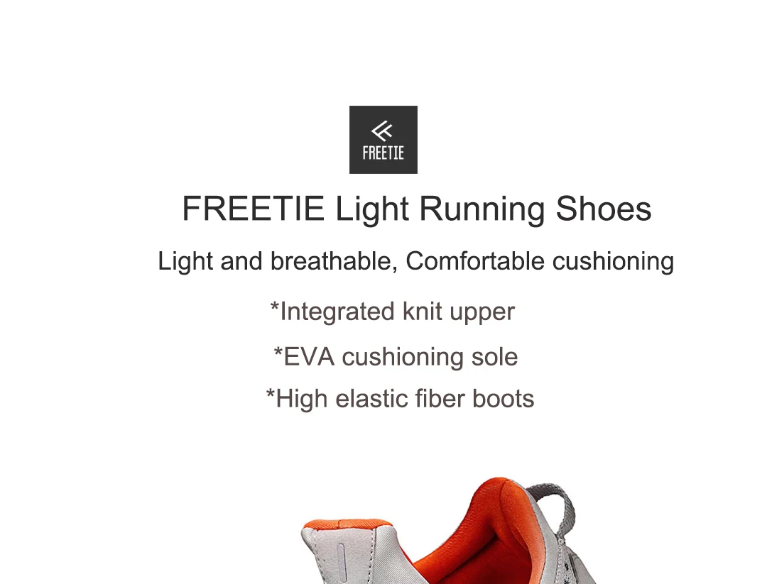 Xiaomi Mijia FREETIE легкие кроссовки трикотажные верх EVA амортизирующая подошва дышащие освежающие мужские спортивные кроссовки обувь