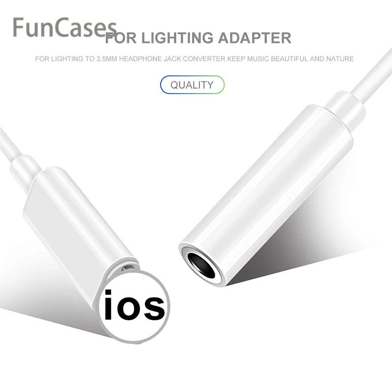 Адаптер для наушников IOS Syetem для iPhone 7 8 X AUX аудио адаптер для Lightning до 3,5 мм Адаптеры кабель для подключения наушников