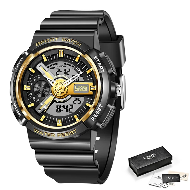 Sport Women Quartz Digital Watch Creative Diving Watch Ladies Waterproof Alarm Watch Dual Display Clock Montre Femme_voghion.com