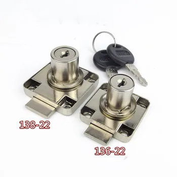 

136 138-22mm Lock Core Desk drawer lock Wardrobe Cabinet Iron Cam Locks Anti-theft Security Furniture Hardware