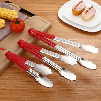 

High Quality Stainless Steel Bread Food Tongs Buffet-type Barbecue Tongs Pastry Clamp Bread Clip Kitchen Utensils 9-14 inch