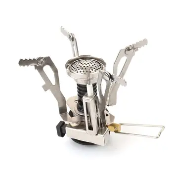 

Gas Burner Stove Outdoor Equipment Camping Stainless Steel One-Piece Picnic Hiking Accessories Cooking Supplies
