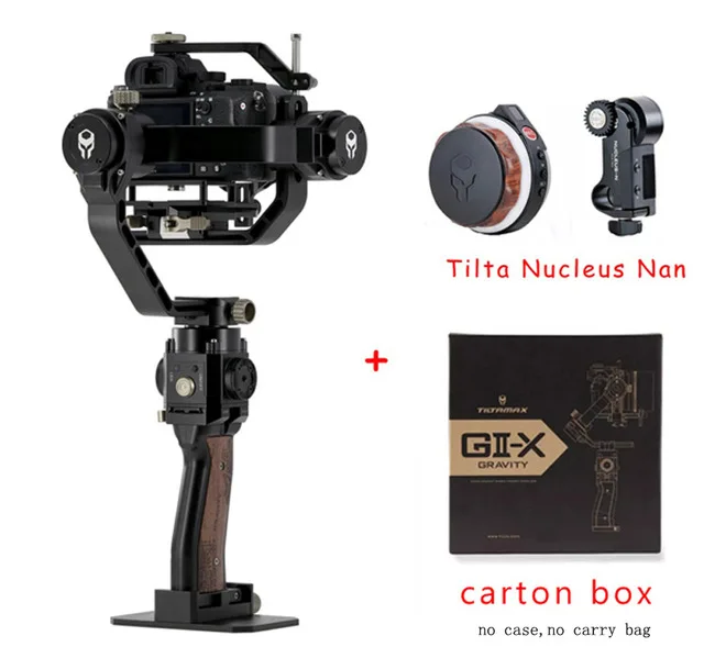 TILTA Gravity G2X TILTAMAX компактный ручной карданный 3-осевой Стабилизатор камеры DSLR Объективы для камер SONY CANON Nikon беззеркальных цифровых зеркальных фотокамер GH5 5D3 - Цвет: G2X n Nucleus Nano