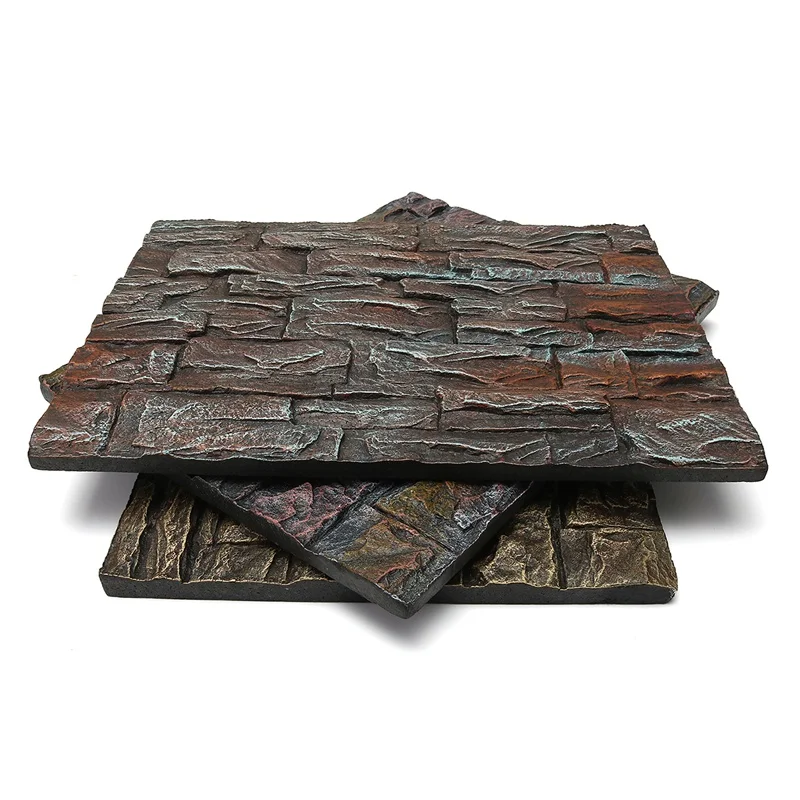 

3D Aquarium Background Block Patterns Pet-supplies Fish Tank Auqarium Decor Non-toxic Eco-friendly Vintage Plate 60x45cm