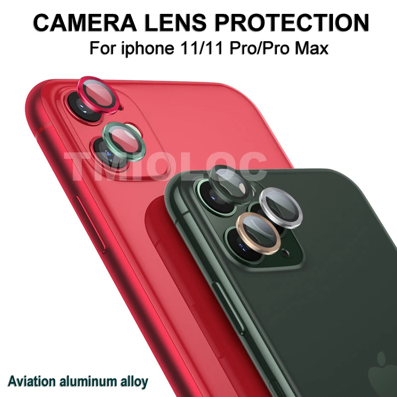 Металлический чехол для объектива камеры для iPhone 11 Pro Max+ 6D Защитное стекло для экрана для iPhone 11 Pro 2 в 1 защитное кольцо бампер