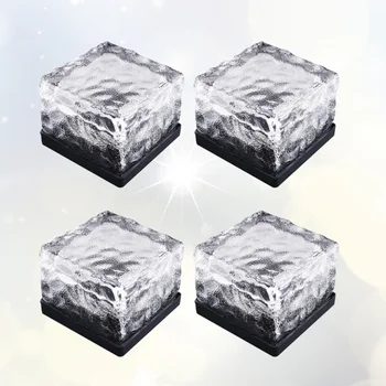 

1pc Solar Brick Solar Panel Embeded Frosted Glass Landscape Light for Pathway Pond Garden Lawn