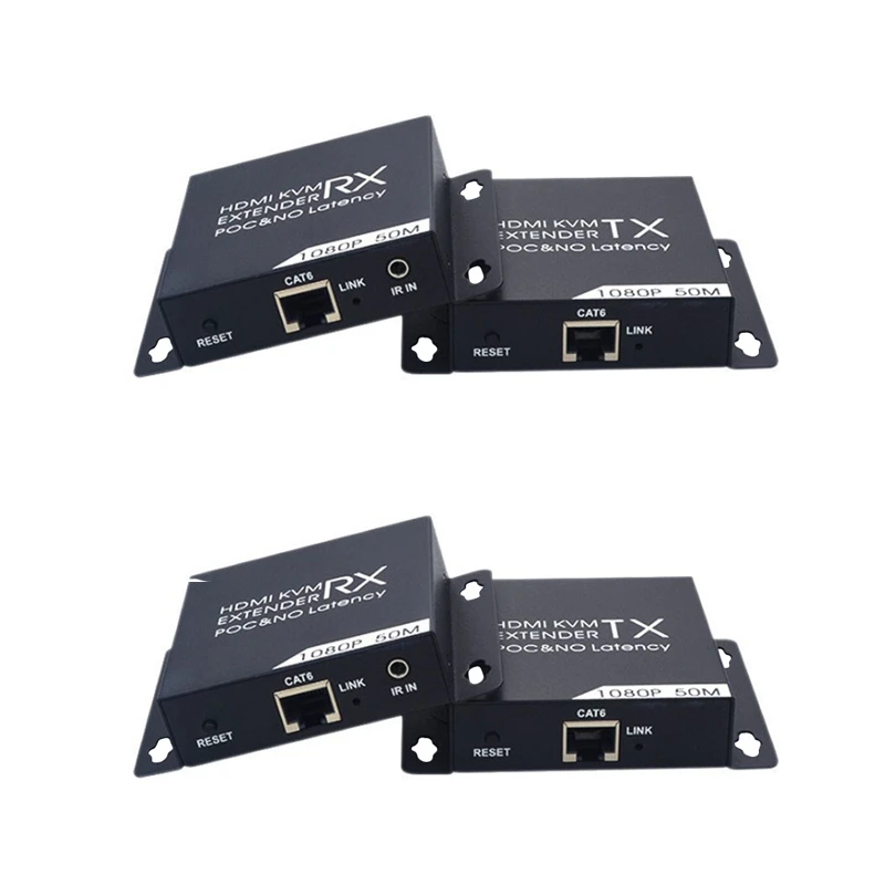 50 м HDMI KVM удлинитель HD 1080P CAT6 CAT6A CAT7 TX и RX ИК пульт дистанционного управления