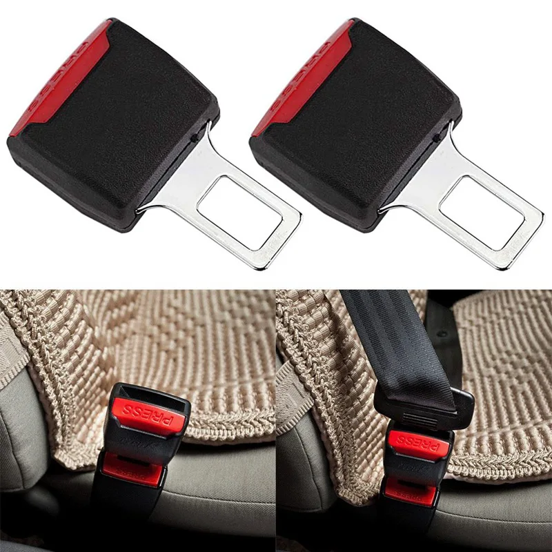 1 Pcs Creative Black Car Seatbelt Clip Extender Safety Lock Buckle Plug Thick Insert Socket Auto Interior Accessories | Автомобили и
