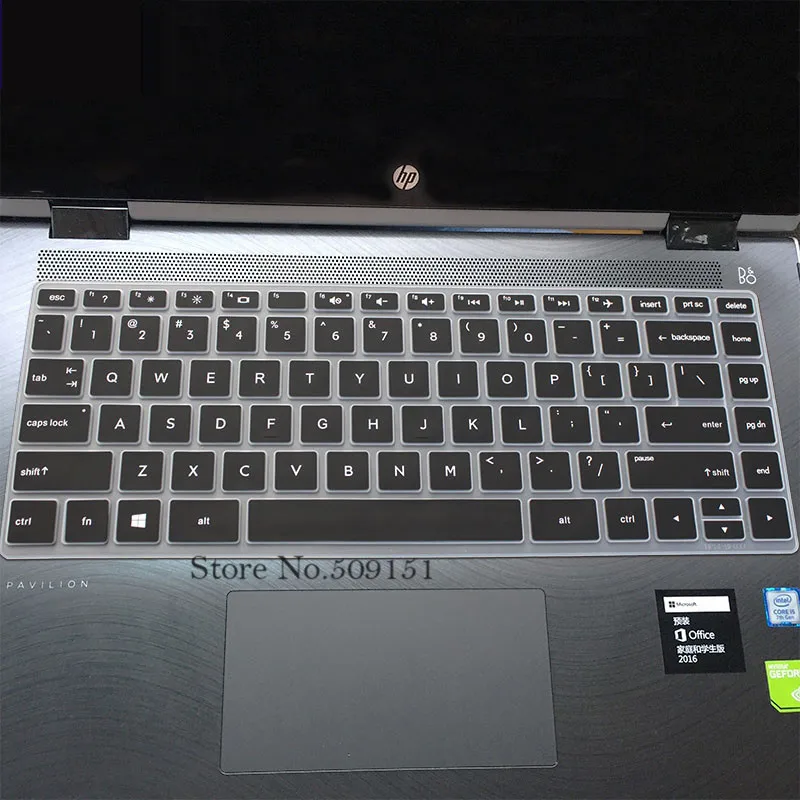 14-дюймовый ноутбук клавиатура защитная крышка для hp Pavilion x360 14-ba048TX 14-BA063tx 14-BA153TX 14-BA103tu 14-BA105ne 14-BA002ne - Цвет: Black