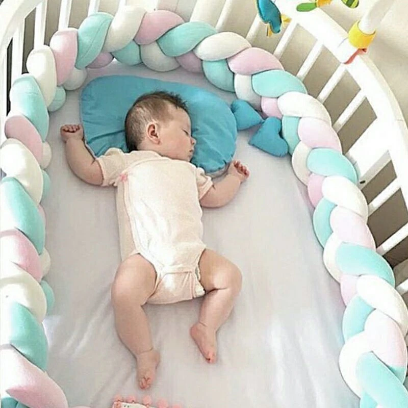

Thicken Bed Bumper Bumpers In The Crib Kids for Newborn Baby Pillow Cushion Cot Kids Room Decor Infant Knotted Things Protector