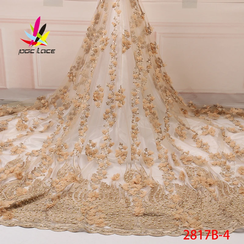 3d декоративные цветочные нашивки из гипюра Аппликация Жемчуг Тюль Вышивка