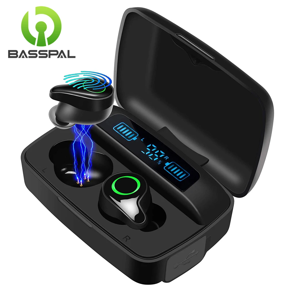 BassPal F9 Bluetooth 5 0 беспроводные наушники вкладыши 156 ч воспроизведение глубоких басов