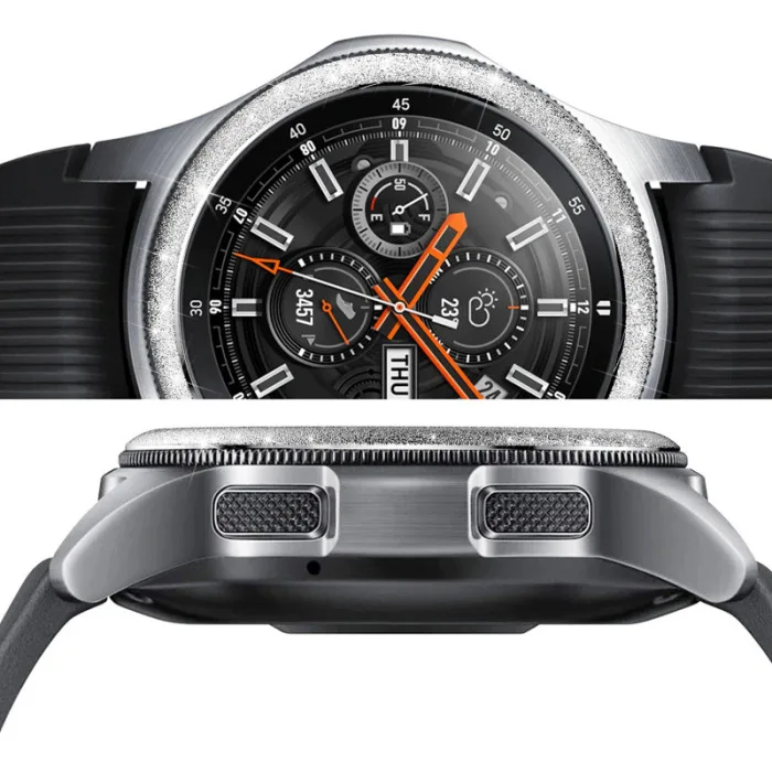 Ободок кольцо клейкая крышка против царапин нержавеющая сталь для samsung Galaxy Watch 46 мм/gear S3 PUO88