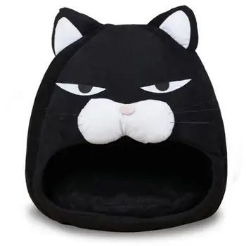 

Pet Dog Cat Tent House Kennel Nest Black Soft Sleeping Pad Animal Puppy Cave Sleeping Mat Nest Kennel Pet Supply
