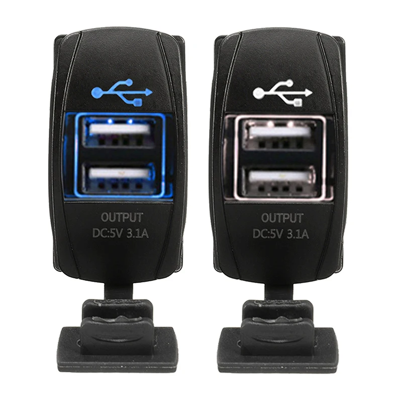 3.1A Dual USB розетка Зарядное устройство для iphone х xR XS Max смартфон Мощность адаптер Водонепроницаемый 12 V-24 V для двигателя автомобиля Зарядное устройство