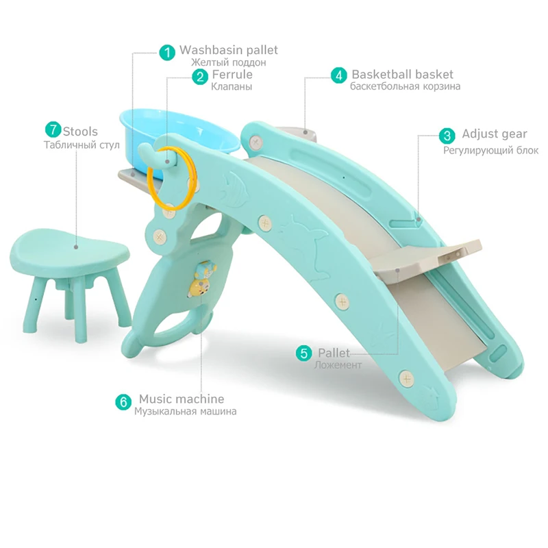 IMBABY Multifunction Kids Slide Children's Rocking Horse Slide 4 in 1 Indoor Baby Wash Hair Bed for 0-6 Years Old Baby Play Toys 4 IMBABY Multifunction Kids Slide Children's Rocking Horse Slide 4 in 1 Indoor Baby Wash Hair Bed for 0-6 Years Old Baby Play Toys 4